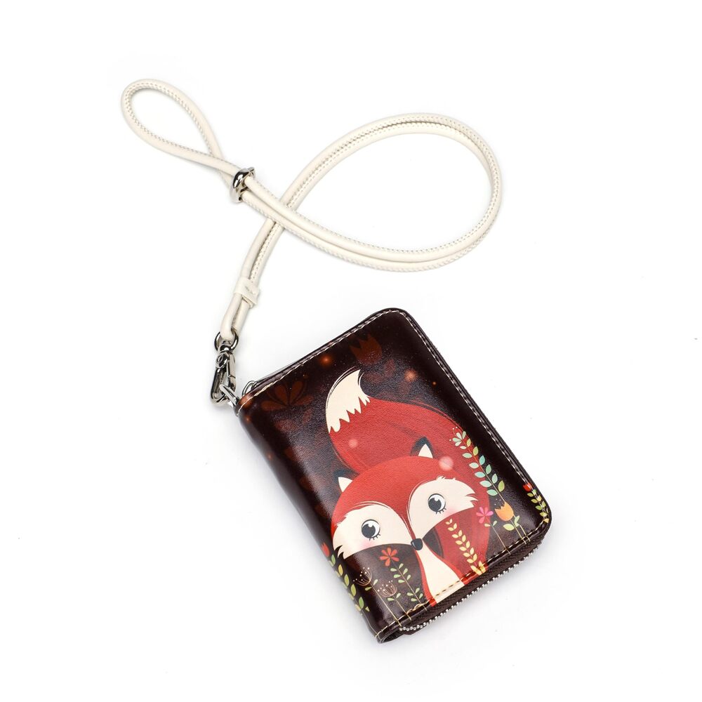 8732 RFID Credit Card Holder Wallets Leather Zipper Card Case Holder Wallet